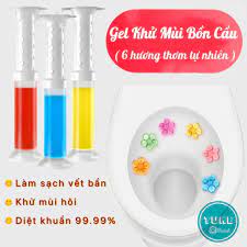 Gel thơm khử trùng bồn cầu gel khử mùi bồn cầu dạng thạch hình bông hoa với 6 mùi thơm cho toilet