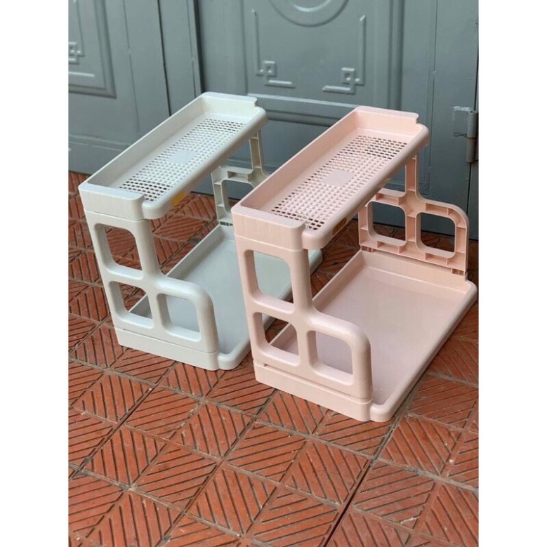 kệ đựng gia vị 2 tầng nhựa Việt Nhật, kệ gia vị nhựa nhà bếp