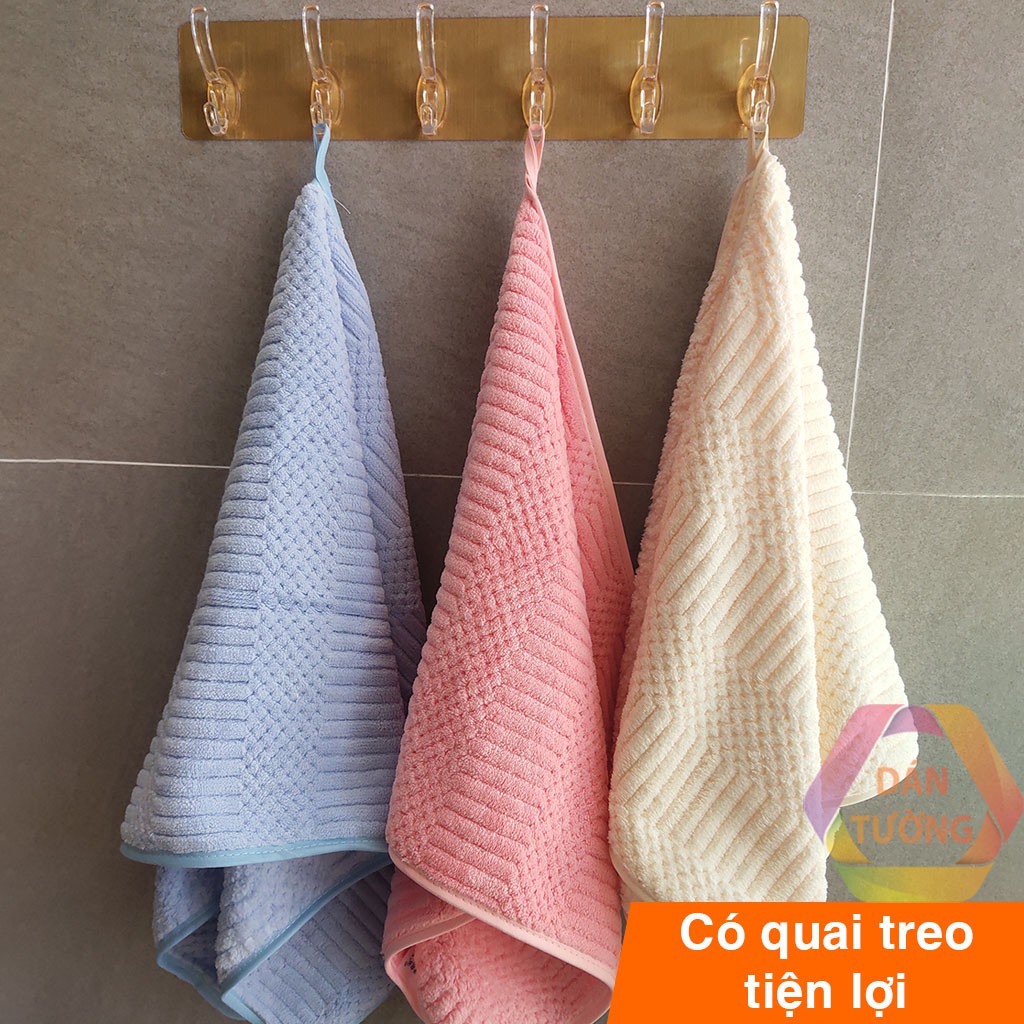 Khăn lau mặt lông mềm siêu thấm nước MDT, khăn mặt size 35x75 cm có quai treo tường tiện lợi - KV3