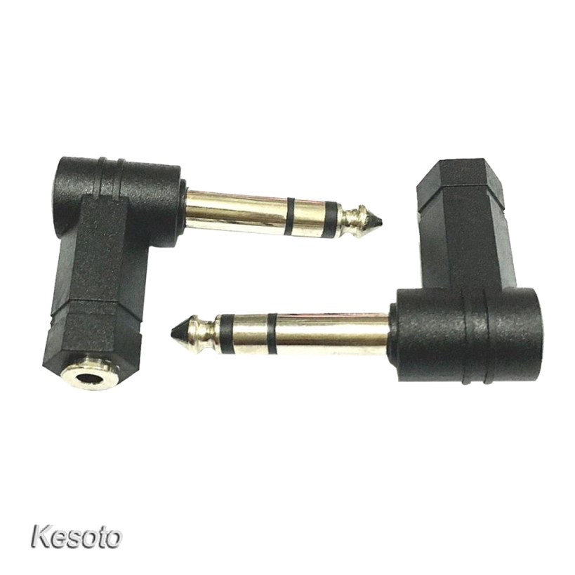 [KESOTO] 2x 6.35mm 1/4'' Male to 3.5 mm Female M/F Jack Aux Audio Stereo Adapter