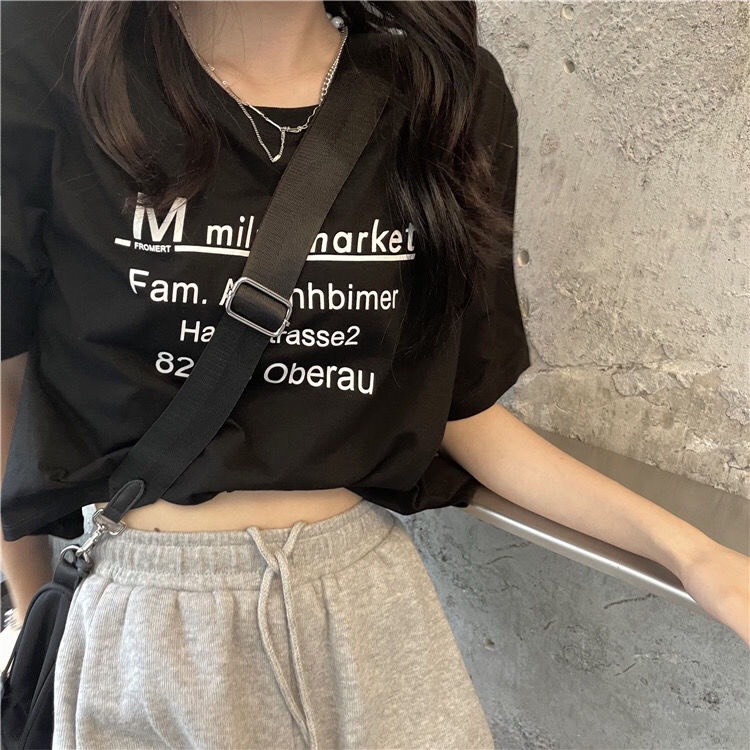 Áo Thun Nữ ❤️FREESHIP❤️ Áo Croptop in chữ siêu xinh