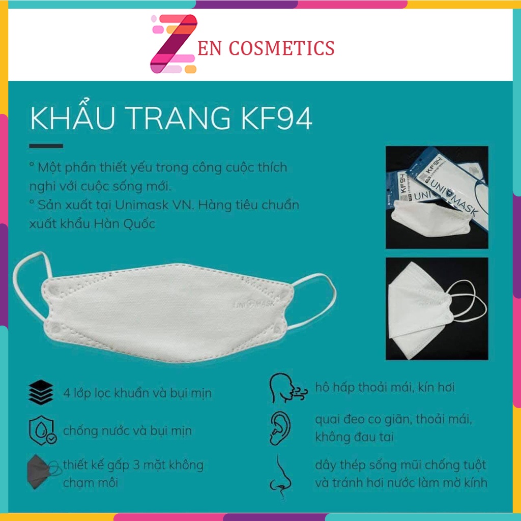 Khẩu trang 4 Lớp KF94 MASK Chống Bụi Mịn Hàng Cao Cấp Hàn Quốc