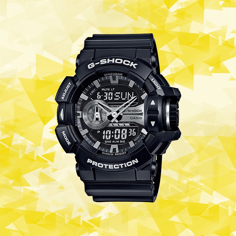 Đồng hồ thể thao nam nữ G-Shock GA-400GB-1A Dây cao su màu đen