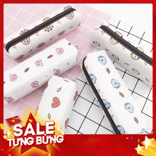 Chuyendokpop ( Hoạt hình) Hộp bút BTS chibi bóp viết bóp đựng bút đồ dùng học tập thước kẻ dễ thương CẢM ƠN ĐÃ TIN TƯỞNG