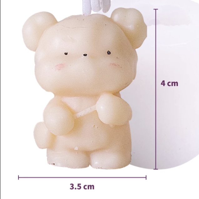 Khuôn Silicone Tạo Hình Trang Trí Bánh Kem Hình Chú Gấu