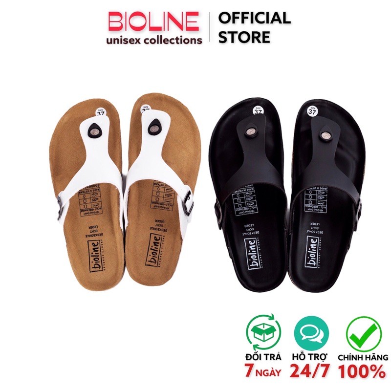 [DÉP PU CHỐNG NƯỚC] Dép xỏ ngón Bioline đế trấu da pu cao cấp chống nước P07 - Bioline Official