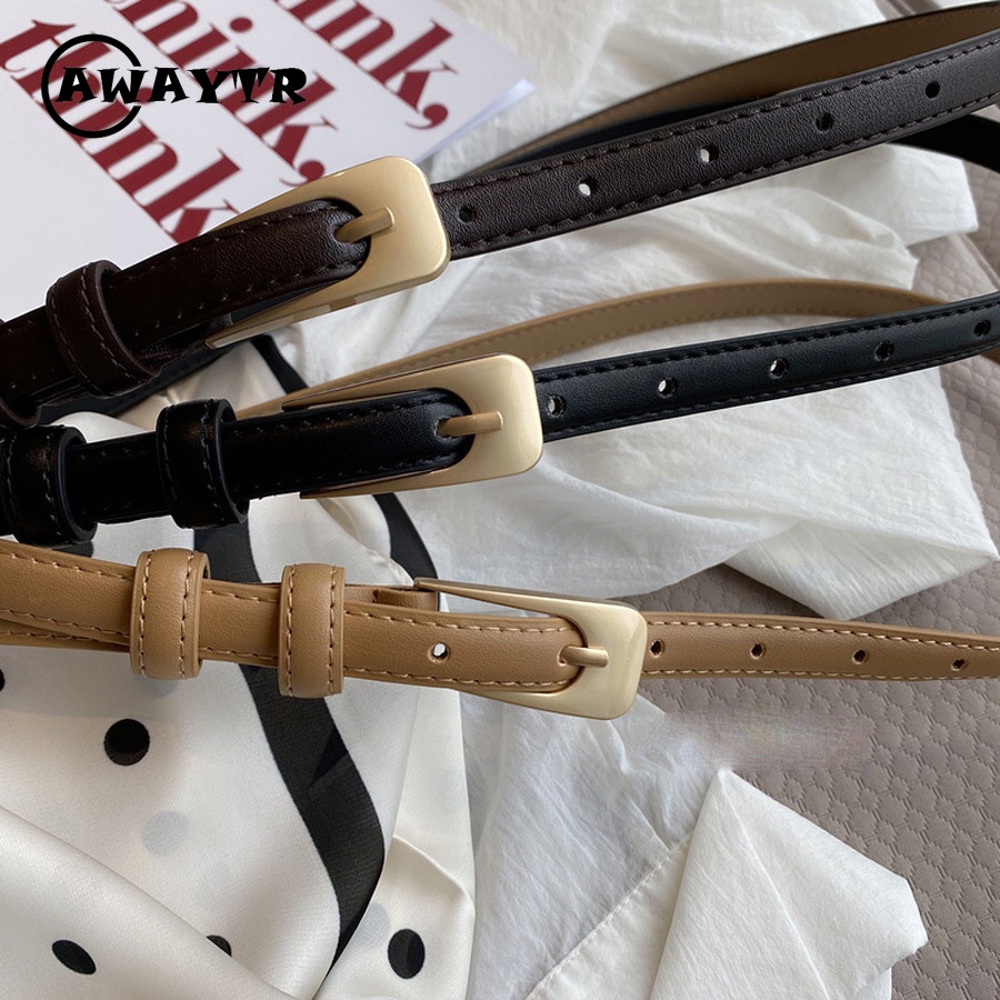 Thắt Lưng Da Pu Bản Nhỏ Thời Trang Hàn Quốc Cho Nữ