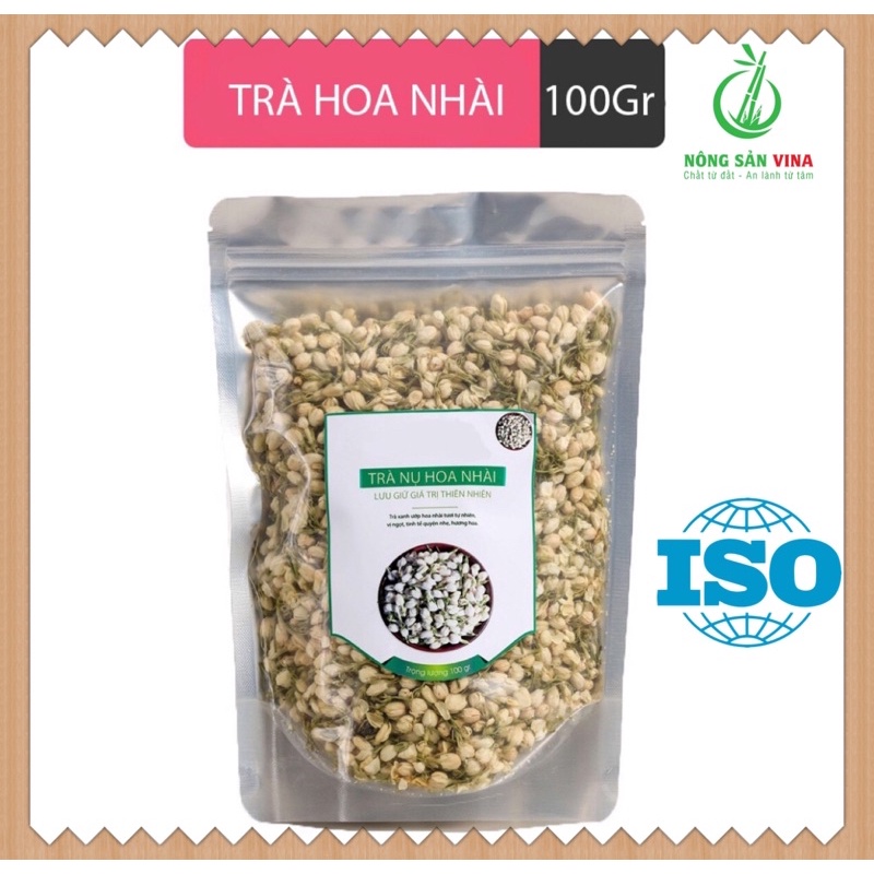 Trà hoa nhài sấy khô 100gr Giúp giảm căng thẳng stress hỗ trợ giảm cân
