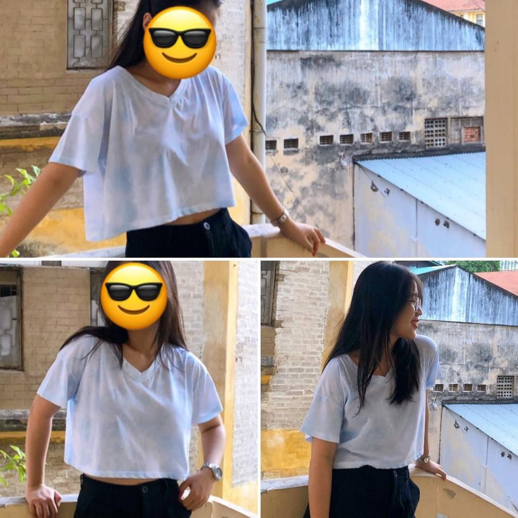 Áo Thun CROPTOP TRƠN FORM RỘNG Nữ (Khách xem BẢNG SIZE nhé) ༚