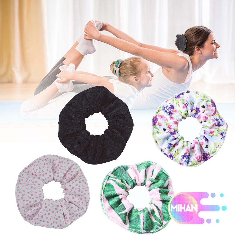 Dây buộc tóc thể thao bằng sợi micro co giãn thấm hút tốt thiết kế xinh xắn dành cho nữ