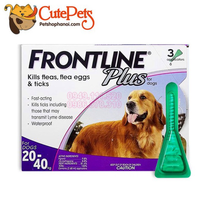 [1 Tuýp] Thuốc nhỏ gáy trị ve rận Frontline Plus cho chó mèo - CutePets Phụ kiện thú cưng Pet shop Hà Nội Hàng chính hãn