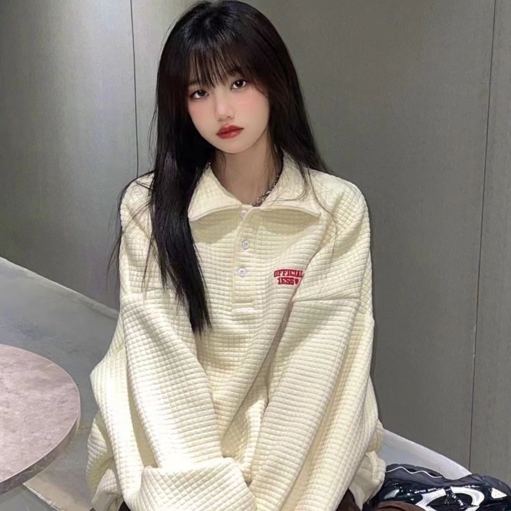 Jiashucheng Áo Nỉ Dài Tay Form Rộng Phong Cách Hàn Quốc Thời Trang Mùa Hè Mới