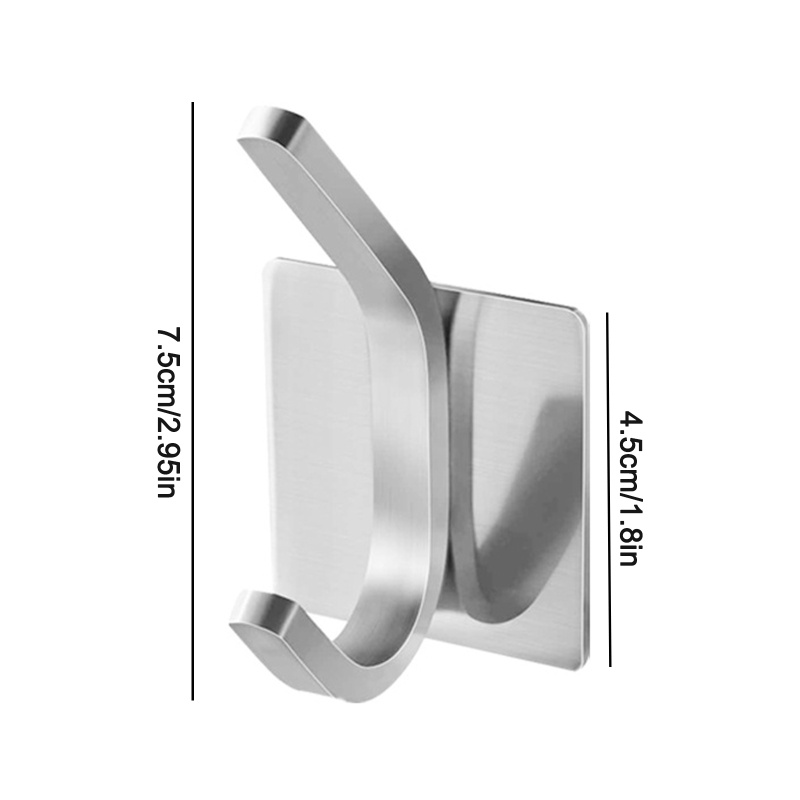 Set 4 Móc Treo Khăn Bằng Kim Loại Chịu Lực Tốt Cho Nhà Bếp / Phòng Tắm