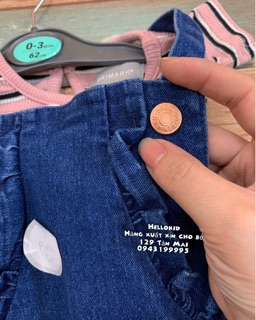 Set 3 chi tiết váy yếm jean