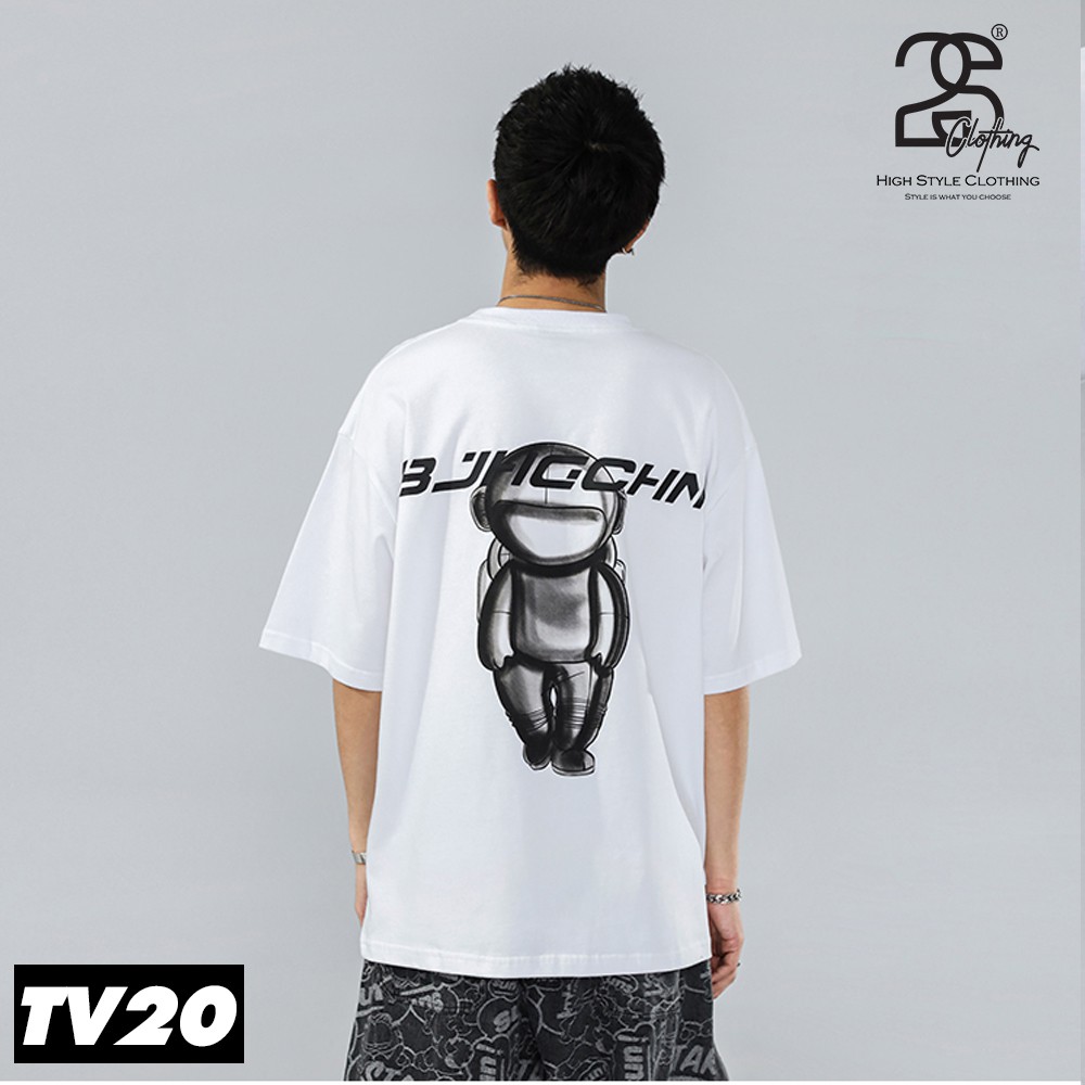 Áo Thun Unisex Nam Nữ StreetWear Form Rộng Tay Lỡ 2s Clothing Áo Phông Cotton Oversize Giá Rẻ In Hình Du Hành Gia TV20