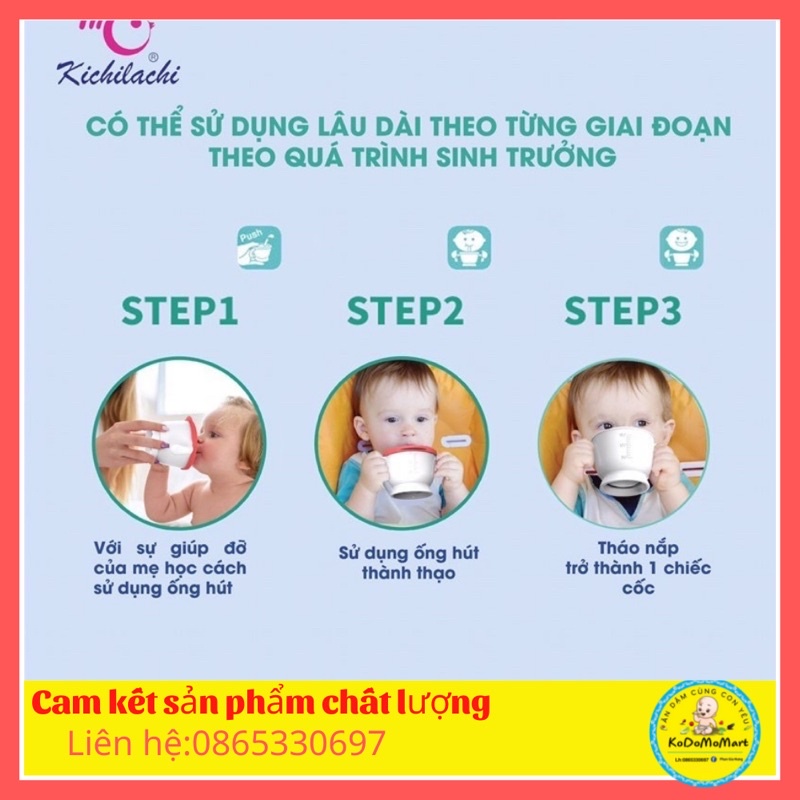 Cốc tập hút 3 giai đoạn kichilachi