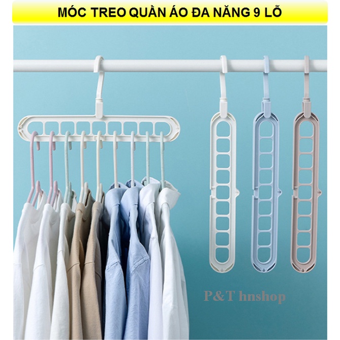 Móc Treo Quần Áo Đa Năng 9 Lỗ