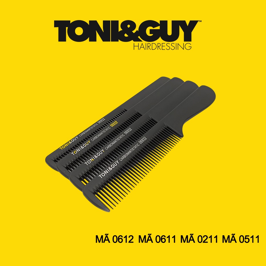 Bộ 4 lược cắt tóc chải đầu nhựa ABS cao cấp TONI&GUY cho thợ cắt tóc chuyên nghiệp & tại nhà Mã 0611, 0612, 0512, 0211