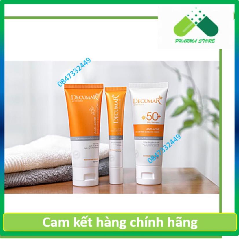 [NEW] Combo DECUMAR ADVANCED [Gel ngừa mụn, gel rửa mặt kiềm nhờn, kem chống nắng] (Decuma, advance] | BigBuy360 - bigbuy360.vn