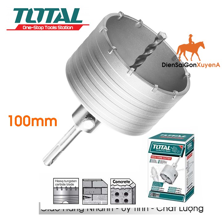 Mũi khoan lỗ khoét lỗ tường bê tông 100mm TOTAL TAC43100 - DSG