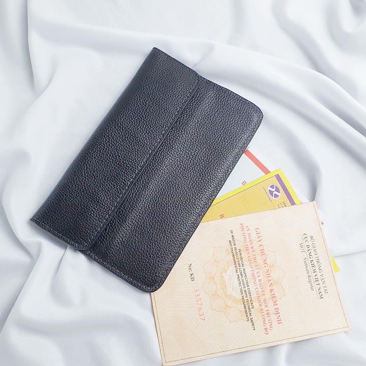 Ví đựng đăng kiểm ô tô da bò thật WL109   - 100% da bò thật, BH 3 năm