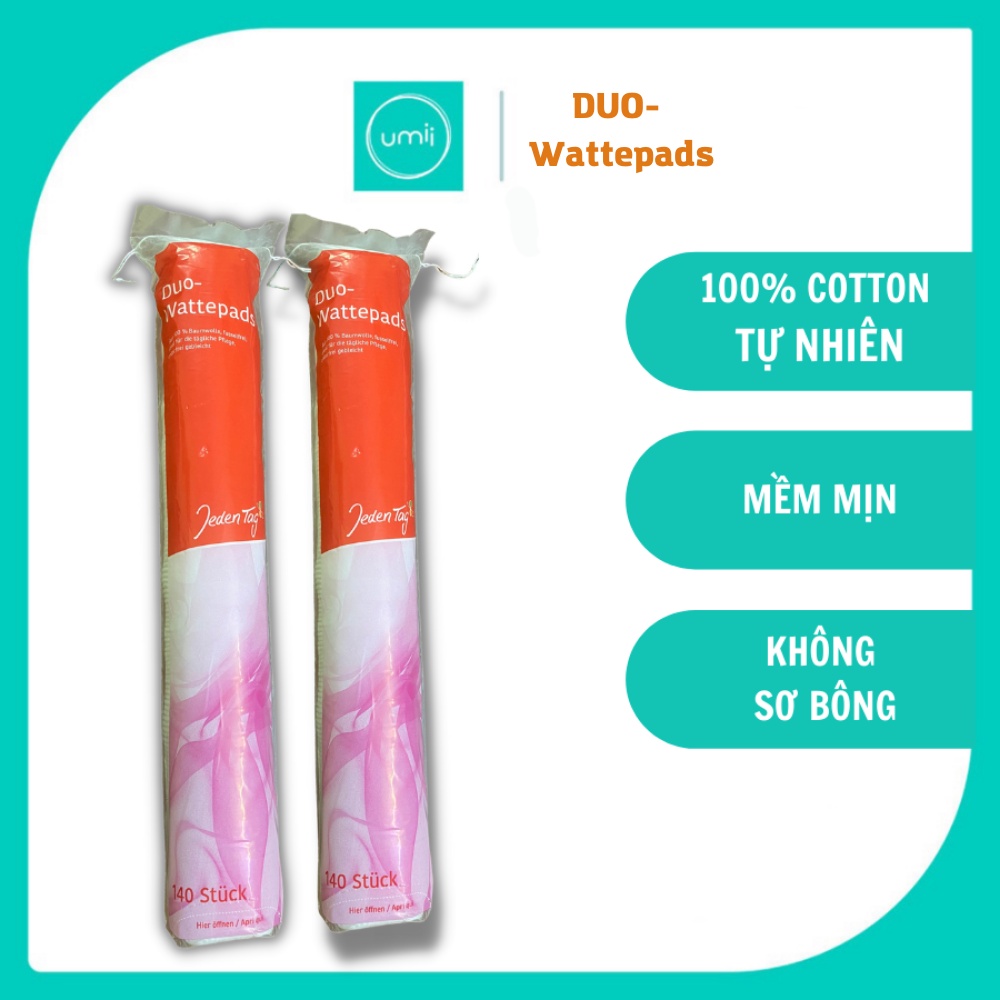 Bông tẩy trang  Duo Wattepads 140 Miếng hàng Đức nhập khẩu chính hãng 100%