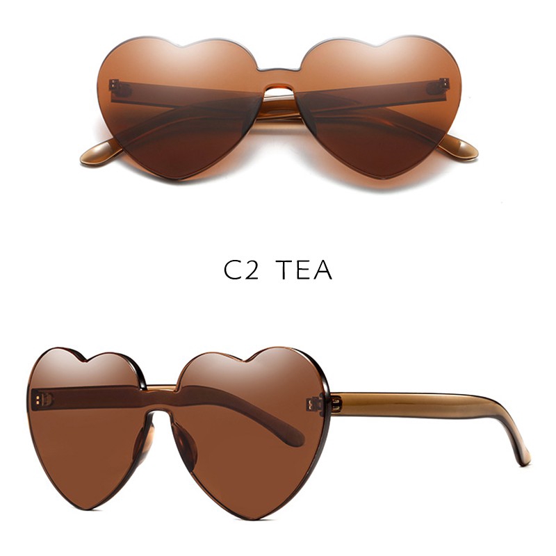 Kính mát gọng trái tim sành điệu độc đáo nhiều màu sắc thời trang