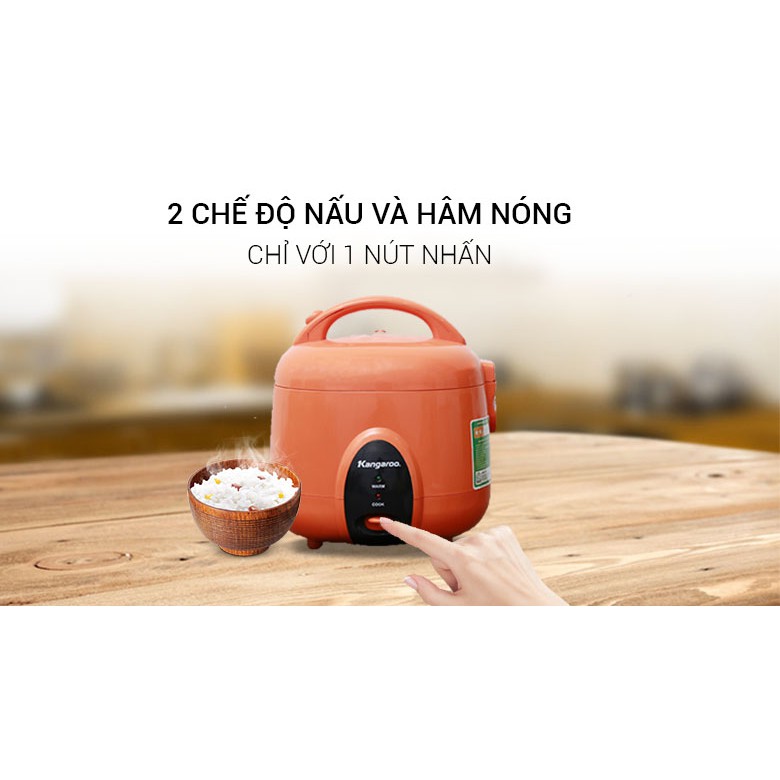 [Mã ELHADEV giảm 4% đơn 300K] Nồi cơm điện Kangaroo 1.2 lít KG826S