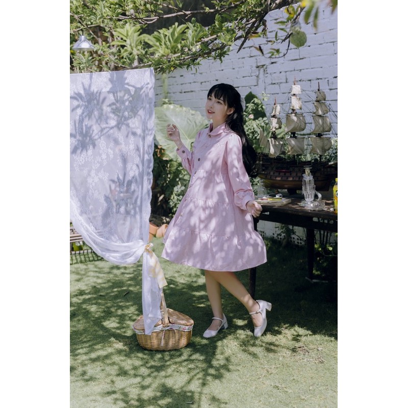 Đầm babydoll cổ sơmi tầng - Mia dress - CARROT FARM