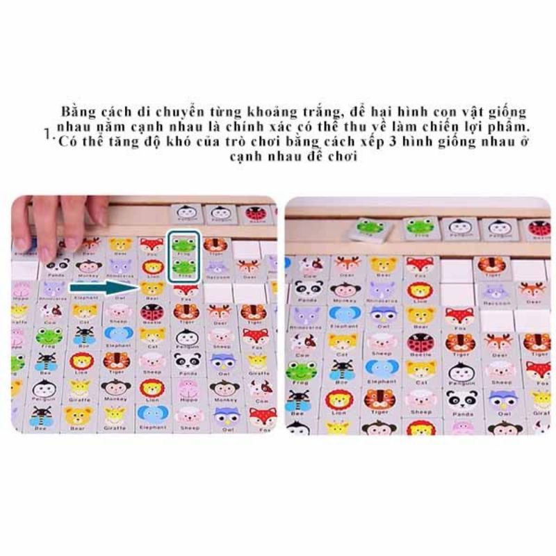 [ Mẫu mới hot] Bảng gỗ Suruku tìm cặp giống nhau luyện trí nhớ Pikachu đồ chơi thông minh