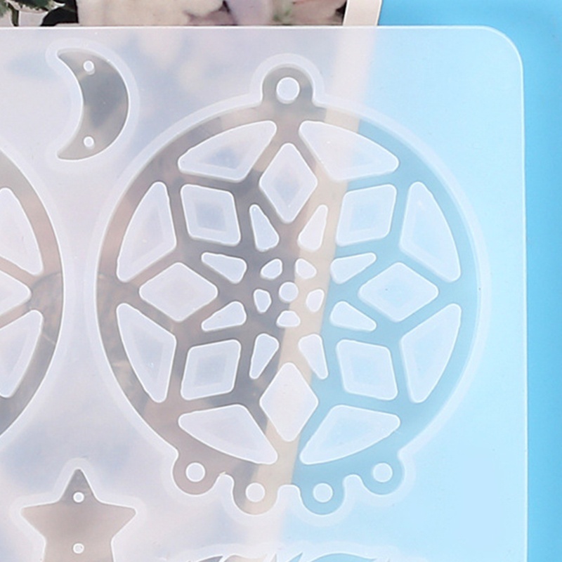 Khuôn đúc hình dream catcher làm các trang sức DIY bằng nhựa resin