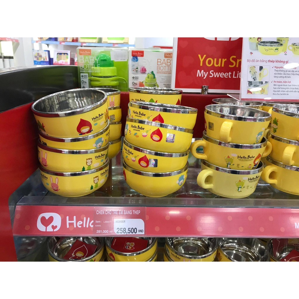 Set bộ đồ ăn hình Hello Bebe Set 5P
