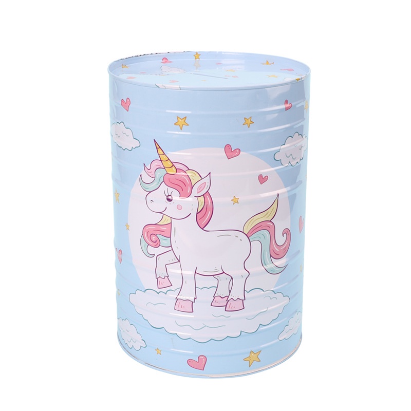 Hộp Thiếc Đựng Tiền Tiết Kiệm Hình Kỳ Lân Dễ Thương