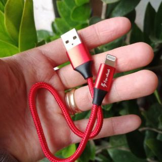 Cáp sạc nhanh dây dù 25cm cho iphone