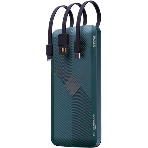 Sạc dự phòng kiêm sạc không dây iWalk 12000mAh 18W PD QC 3.0 UBA12000 - Hàng chính hãng - Màu sắc trẻ trung