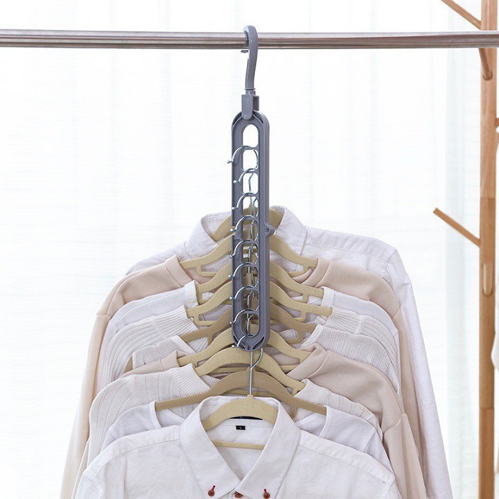 Móc treo 9 lỗ thông minh tiết kiệm không gian cho tủ quần áo của bạn (MT9L)