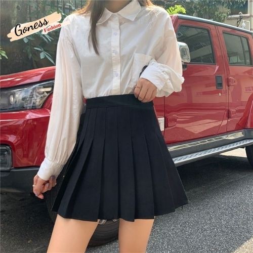 Chân váy xếp ly Goness dáng chữ a lưng cao phong cách tennis xòe kiểu xếp li ngắn thời trang | BigBuy360 - bigbuy360.vn