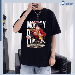 Áo thun tay lửng One Piece, Monkey D.Luffy trắng đen đủ size cực đẹp