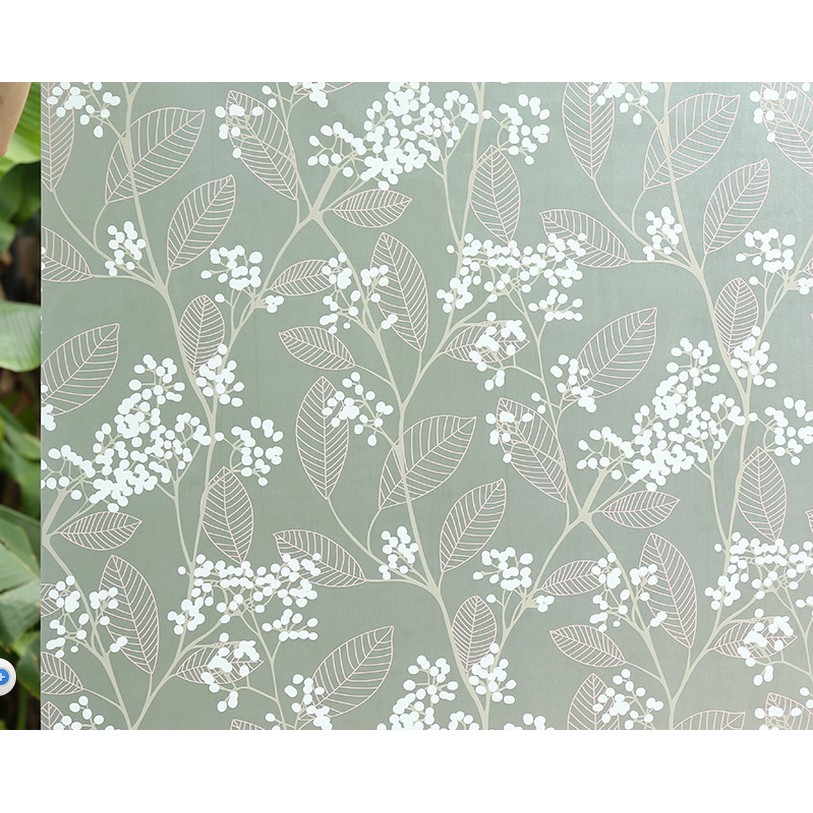 giấy dán kính hoa lá hồng khổ rộng 45cm