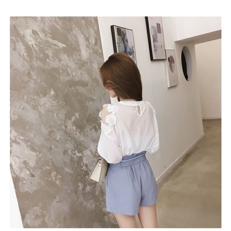 Áo Voan Hoa Trễ Vai Ba Chiều Thời Trang Mùa Hè Mới Cho Nữ