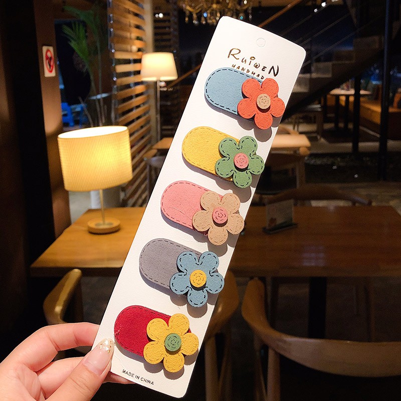 Set 5 Kẹp Tóc Cho Bé Gái Hình Trái Cây, Rau Củ, Thú Cưng Dễ Thương - Phong Cách Hàn Quốc - Giao mẫu ngẫu nhiên