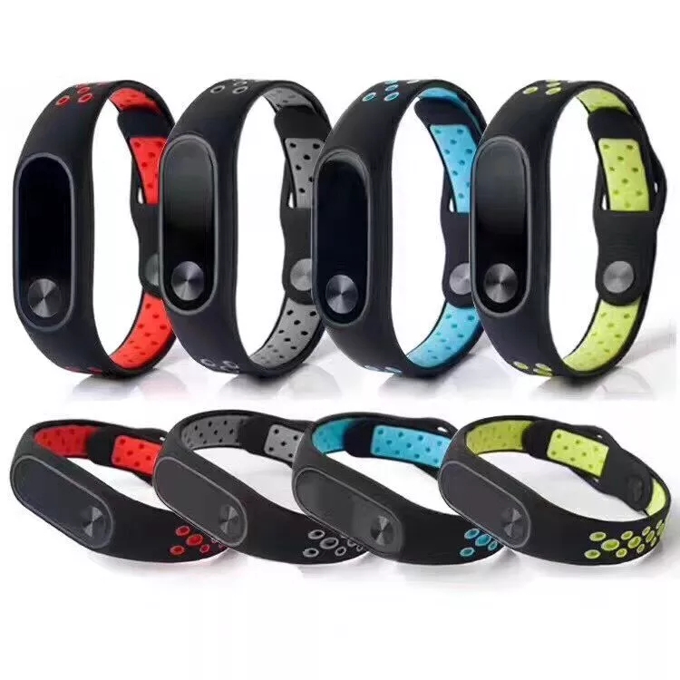 Dây Đeo Thay Thế Chất Liệu Silicon Màu Trơn Cho Xiaomi Mi Band 3 / 4