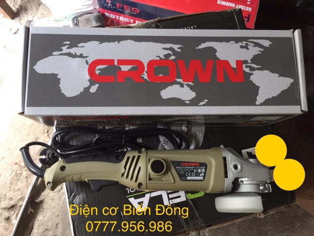 Máy mài 🌈 FREESHIP🌈 Máy mài góc cầm tay chính hãng Crown CT13288 công suất 860W công nghệ MỸ