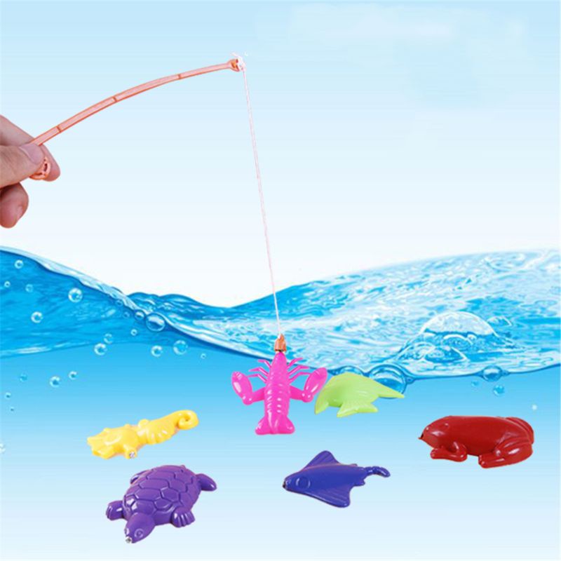 Bộ 7 món đồ chơi câu cá 6 loại + 1 cần câu cá cho bé