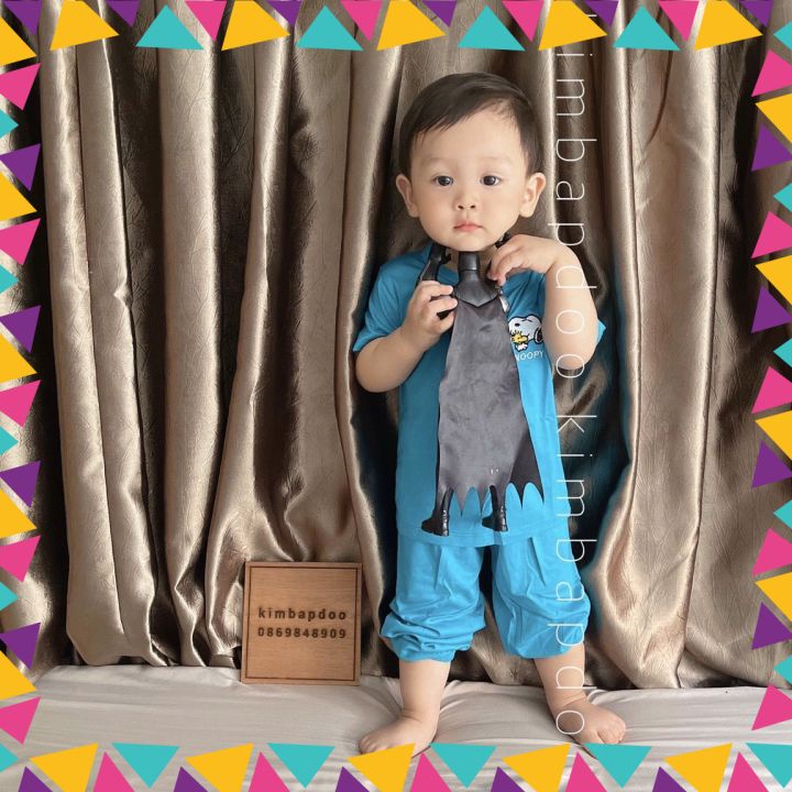 Bộ Dài Tay Cộc Trơn Chất Thun Lạnh Mềm Mịn Cho Bé