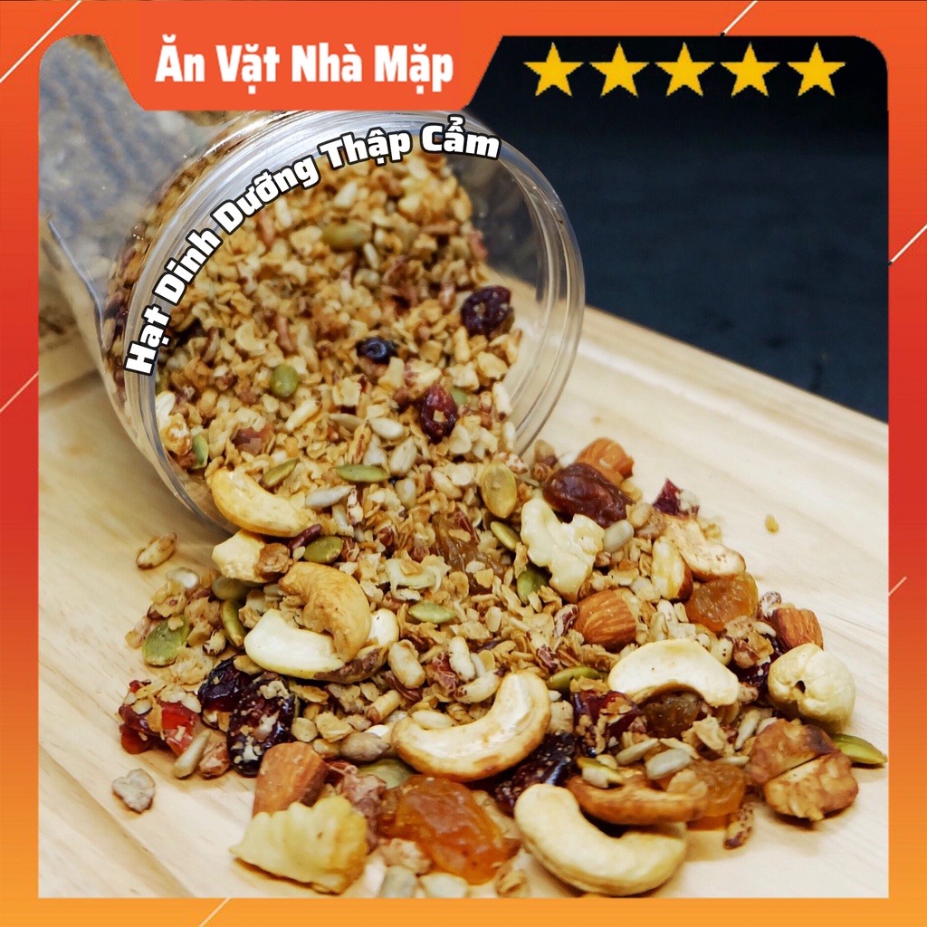 Hạt Dinh Dưỡng Ngũ Cốc Giảm Cân Ăn Kiêng Mix Thập Cẩm Organic Ăn Liền Hủ Pet 500g