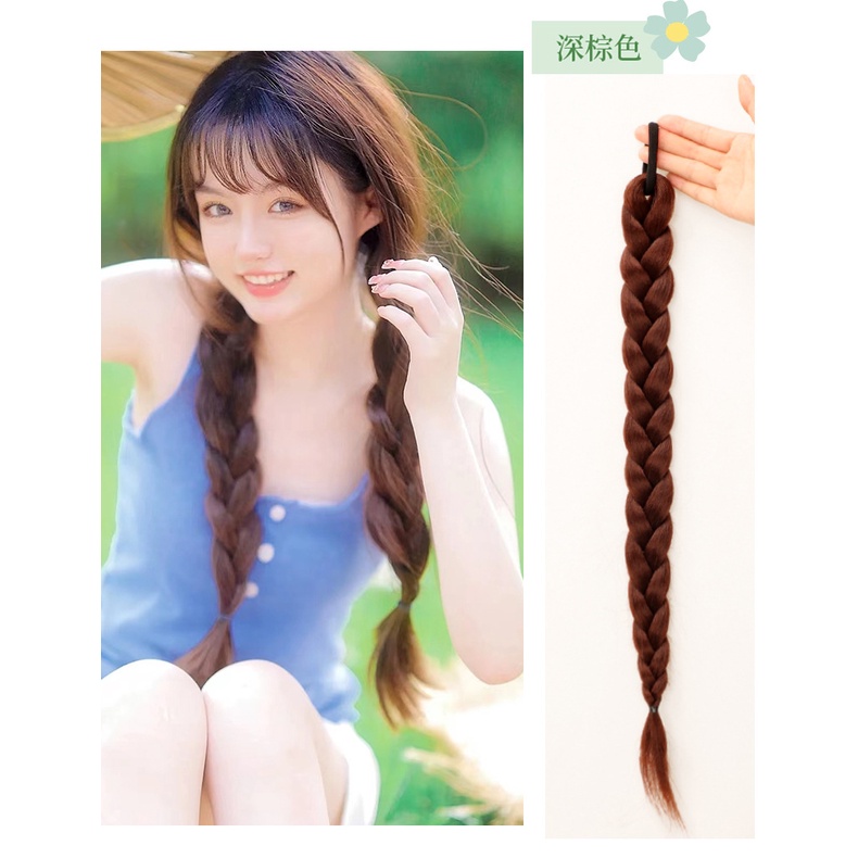 Dây Tóc Giả Thắt Bím Đuôi Ngựa Dễ Thương 60cm