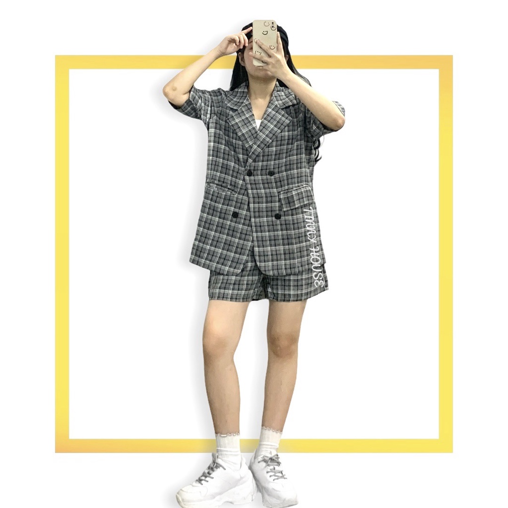 Set áo vest mix quần sooc năng động, set đồ thời trang cho nữ (Ảnh thật) | BigBuy360 - bigbuy360.vn