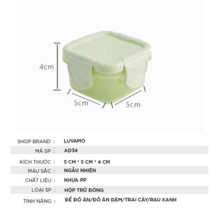 Hộp trữ đông cho bé ăn dặm 60ml trữ thức ăn đựng đồ ăn nước dashi có nắp Luvamo AD34