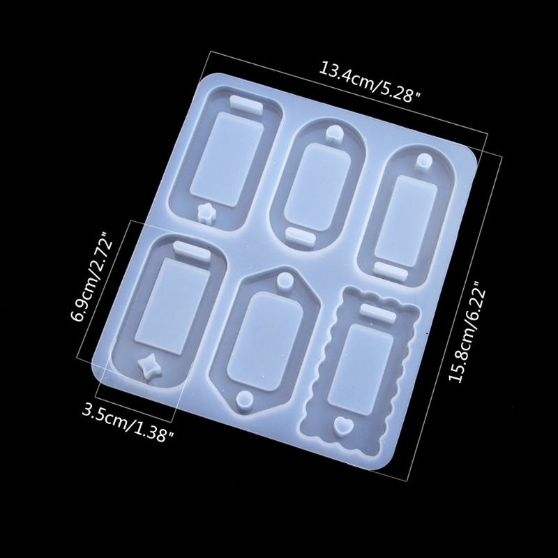 Khuôn Silicone Làm Móc Khóa Kiểu Dáng Hình Học Độc Đáo